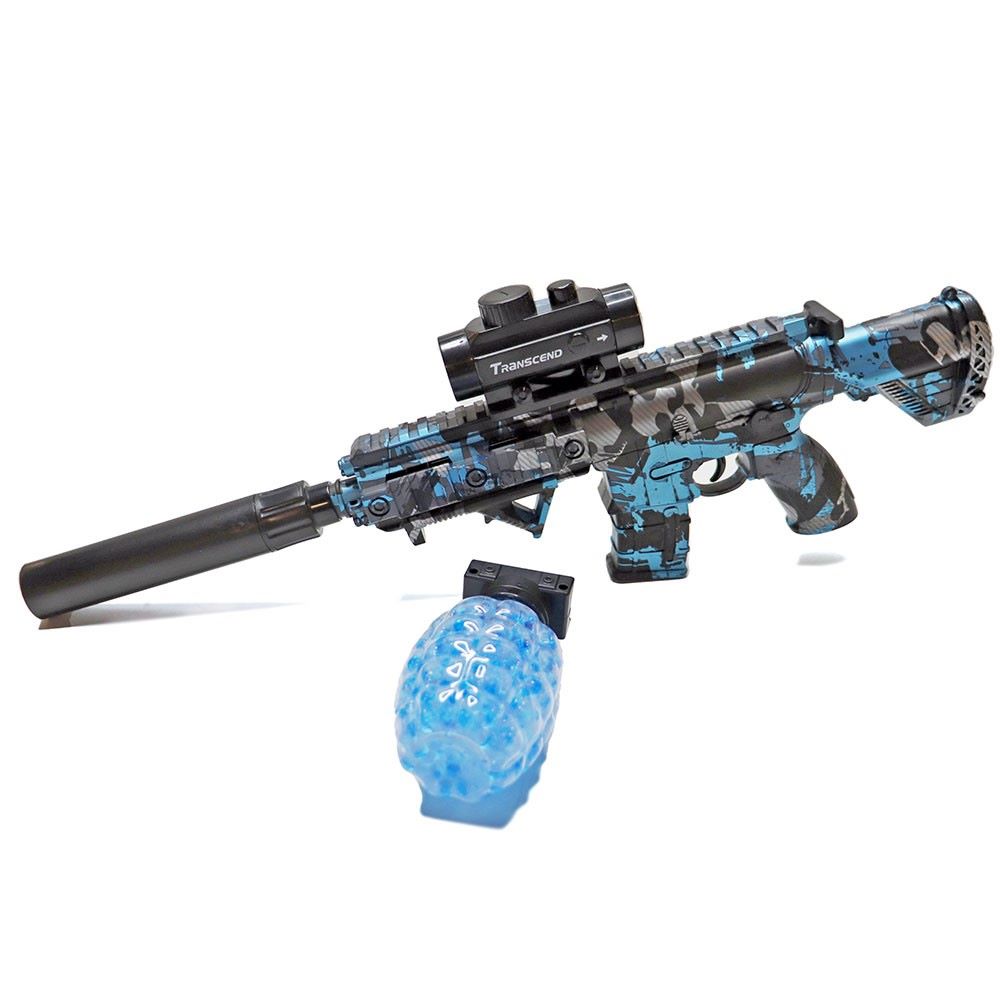 Arma de Orbeez M416 Elétrica Camuflada Azul – Leão